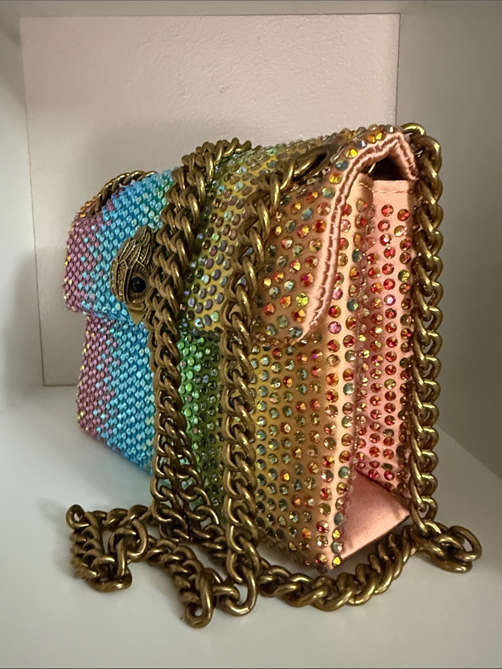 Kurt Geiger Multicolor Crystal-Embellished Kensington NWT - Picture 6 of 11